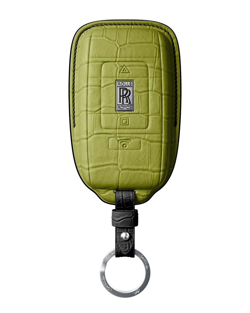 LIME GREEN CROCODILE KEY COVER FOR ROLLS ROYCE - CUSTOMIZE YOURS