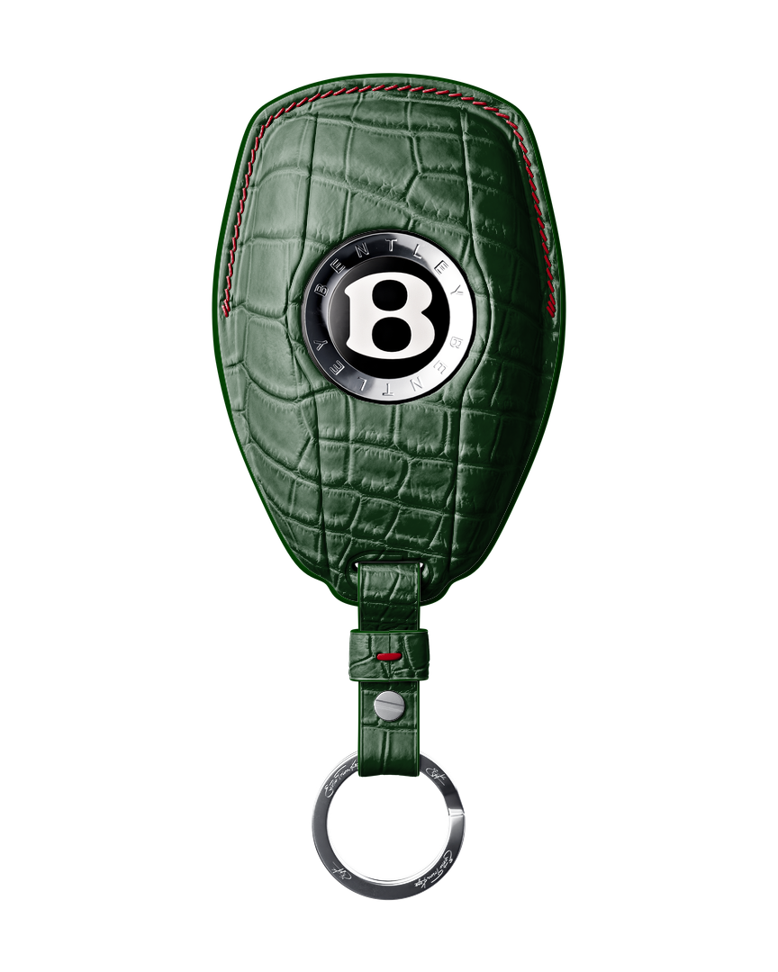 DARK GREEN CROCODILE KEY COVER FOR BENTLEY - CUSTOMIZE YOURS