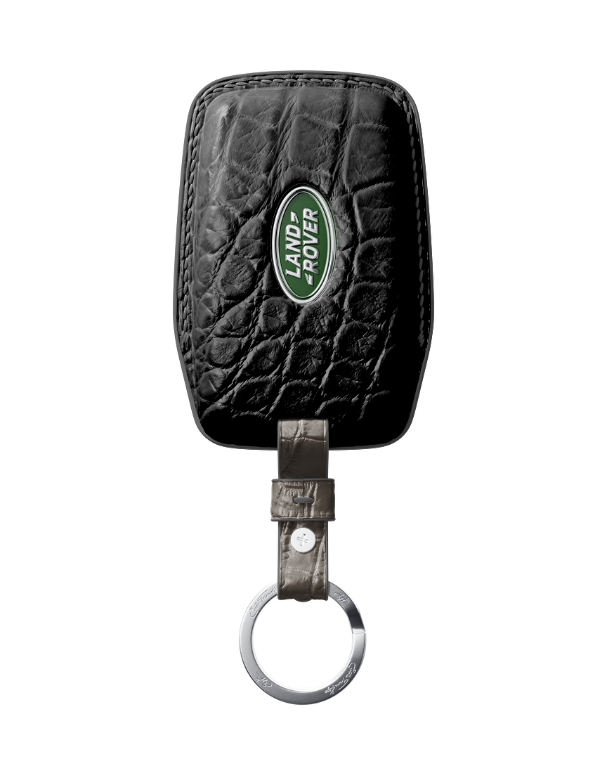 BLACK CROCODILE KEY COVER FOR LAND ROVER - CUSTOMIZE YOURS