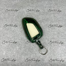 IN STOCK: DARK GREEN CROCODILE WITH CARAMEL DETAILS KEY COVER FOR BMW