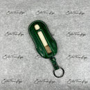 IN STOCK: GLOSSY GREEN CROCODILE WITH WHITE DETAILS KEY COVER FOR PORSCHE