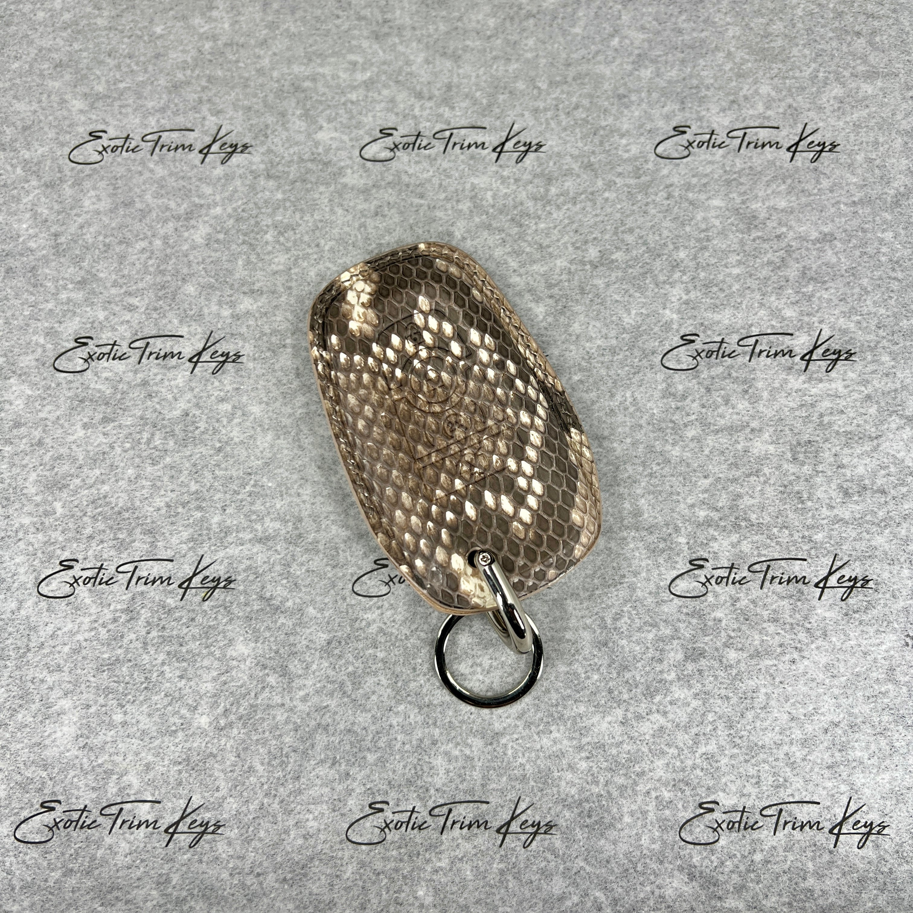 IN STOCK: NATURAL SNAKESKIN WITH GREY DETAILS KEY COVER FOR SHELBY