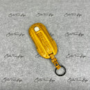 IN STOCK: GLOSSY YELLOW WITH BLACK DETAILS CROCODILE KEY COVER FOR PORSCHE