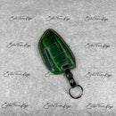 IN STOCK: DARK GREEN CROCODILE WITH CARAMEL DETAILS KEY COVER FOR BMW