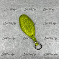 IN STOCK: LIME GREEN CROCODILE WITH BLACK DETAILS KEY COVER FOR MCLAREN