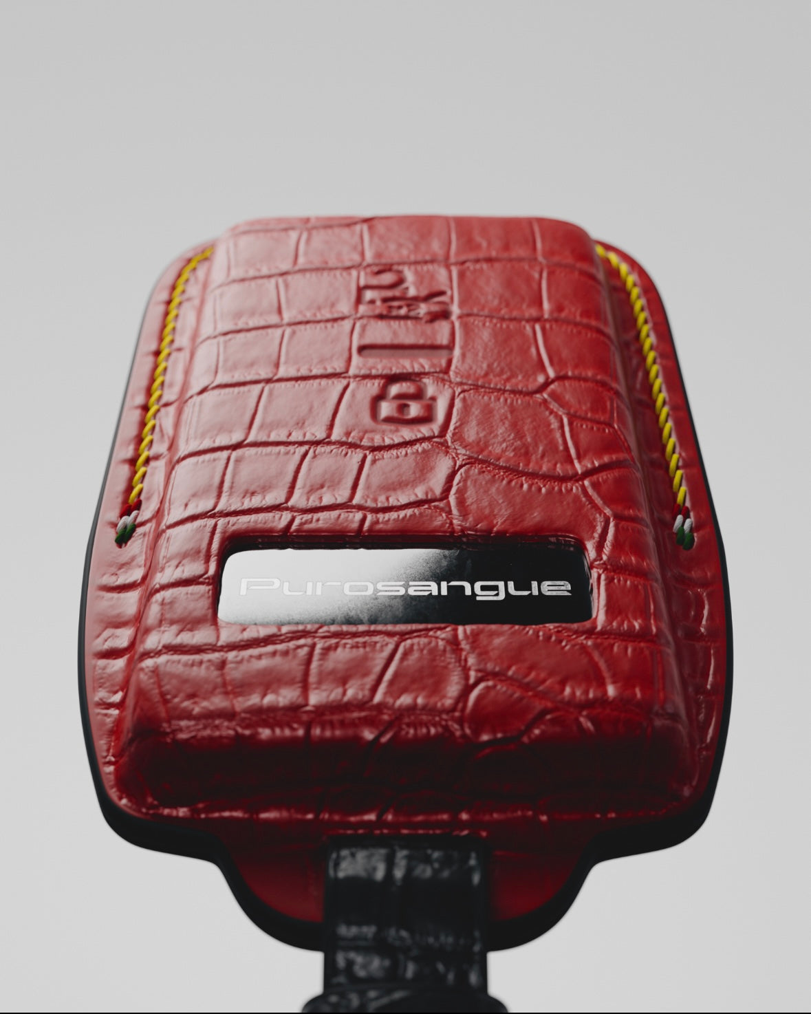 ETK BESPOKE GENUINE RED CROCODILE KEY COVER FOR FERRARI — ROSSO TRICOLORE SPECIFICATION