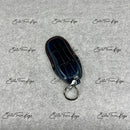 IN STOCK: NAVY BLUE CROCODILE WITH RED DETAILS KEY COVER FOR PORSCHE