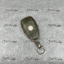 IN STOCK: GLOSSY GREY CROCODILE WITH RED DETAILS KEY COVER FOR MERCEDES