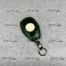 IN STOCK: DARK GREEN CROCODILE WITH CARAMEL DETAILS KEY COVER FOR BENTLEY