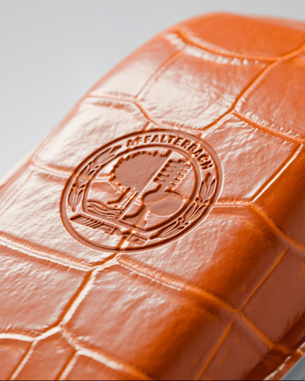 ETK BESPOKE GENUINE ORANGE CROCODILE KEY COVER FOR MERCEDES-AMG — PERFORMANCE ORANGE SPECIFICATION