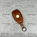 IN STOCK: CARAMEL CROCODILE WITH BLUE DETAILS KEY COVER FOR MERCEDES