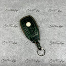 IN STOCK: DARK GREEN CROCODILE WITH CARAMEL DETAILS KEY COVER FOR MERCEDES