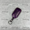 IN STOCK: GLOSSY PURPLE CROCODILE WITH CARAMEL DETAILS KEY COVER FOR BENTLEY