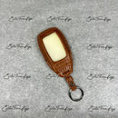 IN STOCK: CARAMEL CROCODILE WITH BLACK DETAILS KEY COVER FOR MERCEDES