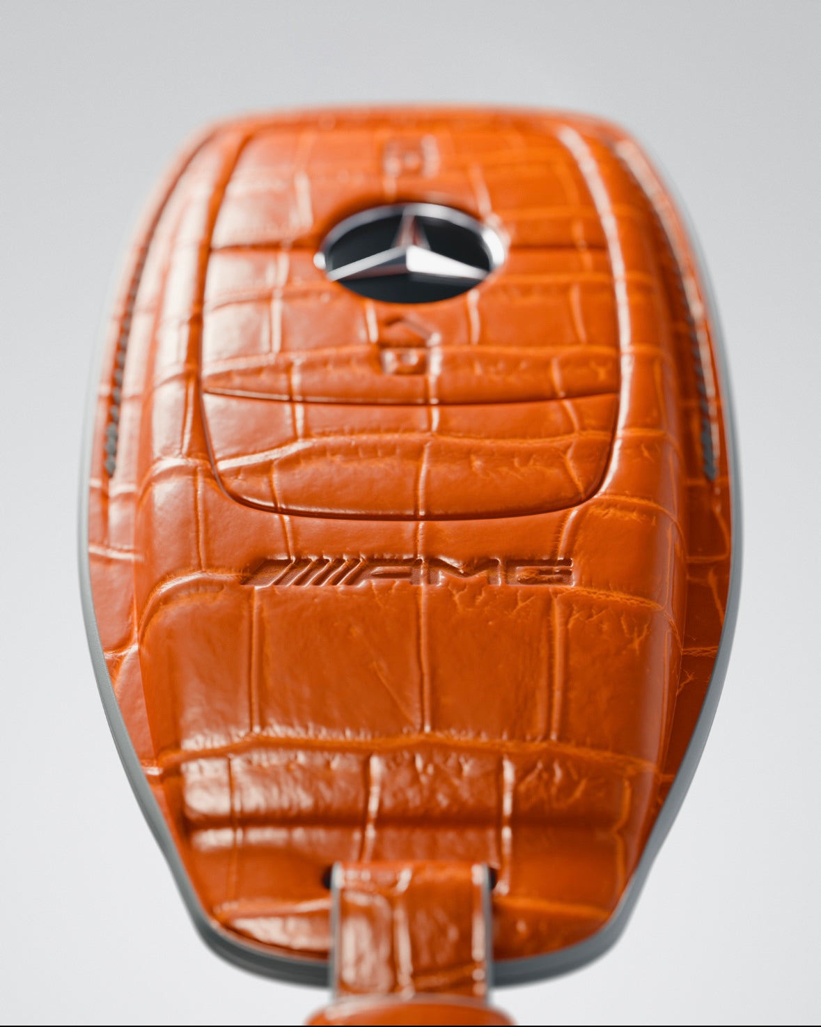 ETK BESPOKE GENUINE ORANGE CROCODILE KEY COVER FOR MERCEDES-AMG — PERFORMANCE ORANGE SPECIFICATION