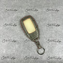 IN STOCK: GLOSSY GREY CROCODILE WITH RED DETAILS KEY COVER FOR MERCEDES