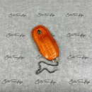 IN STOCK: GLOSSY ORANGE CROCODILE WITH BLACK DETAILS "KEYED IGNITION" KEY COVER FOR PORSCHE