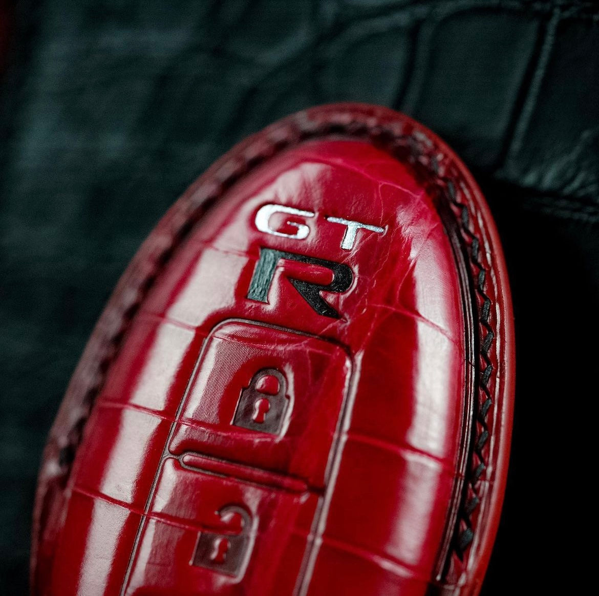 BESPOKE ETK RED CROCODILE KEY COVER FOR GTR