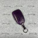 IN STOCK: GLOSSY PURPLE CROCODILE WITH WHITE DETAILS KEY COVER FOR ROLLS ROYCE