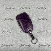 IN STOCK: GLOSSY PURPLE CROCODILE WITH WHITE DETAILS KEY COVER FOR ROLLS ROYCE