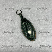 IN STOCK: DARK GREEN CROCODILE WITH CARAMEL DETAILS KEY COVER FOR LAMBORGHINI