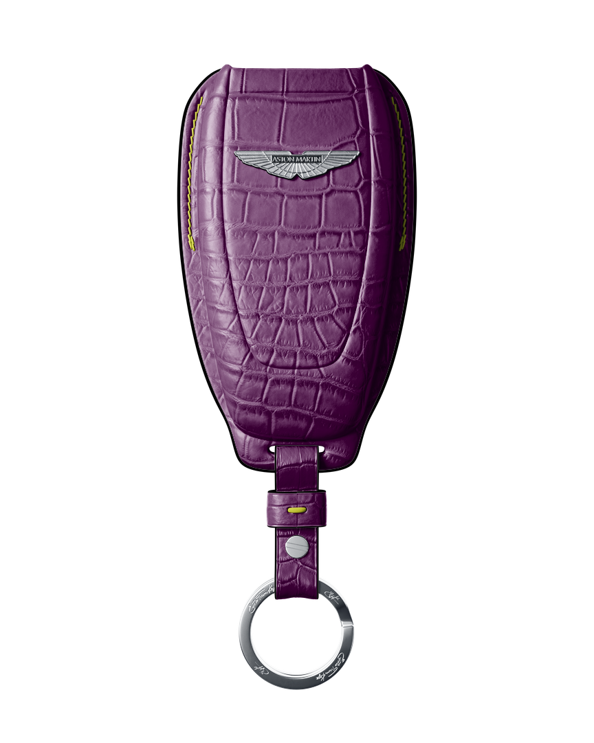 PURPLE CROCODILE KEY COVER FOR ASTON MARTIN - CUSTOMIZE YOURS