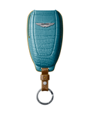TURQUOISE CROCODILE KEY COVER FOR ASTON MARTIN - CUSTOMIZE YOURS