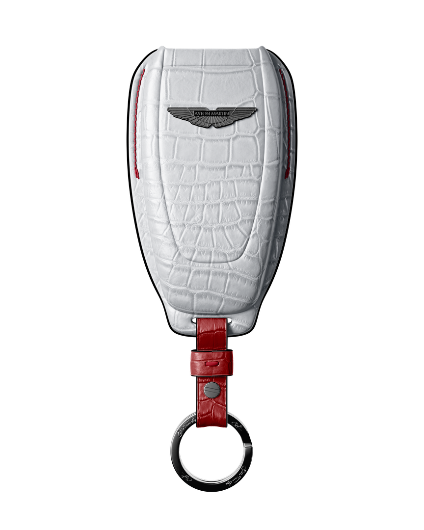 WHITE CROCODILE KEY COVER FOR ASTON MARTIN - CUSTOMIZE YOURS