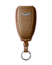 BROWN CROCODILE KEY COVER FOR ASTON MARTIN - CUSTOMIZE YOURS
