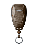DARK BROWN CROCODILE KEY COVER FOR ASTON MARTIN - CUSTOMIZE YOURS