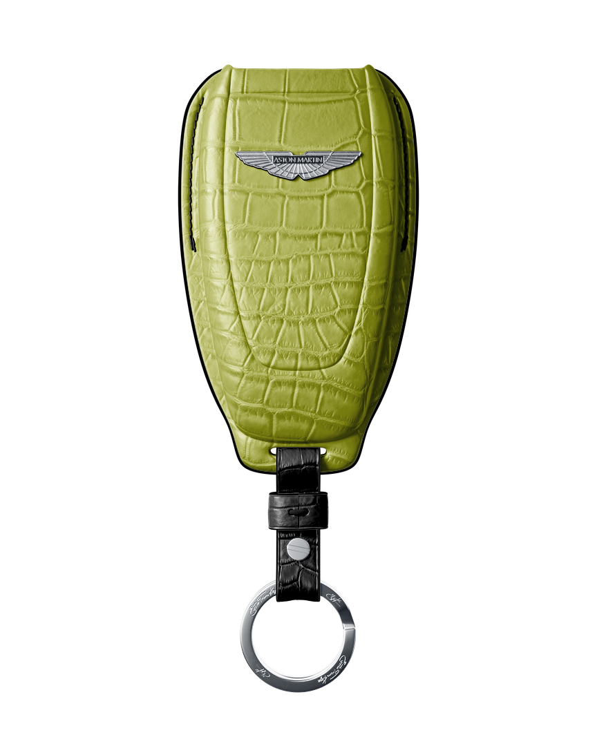 LIME GREEN CROCODILE KEY COVER FOR ASTON MARTIN - CUSTOMIZE YOURS