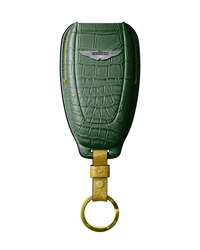 DARK GREEN CROCODILE KEY COVER FOR ASTON MARTIN - CUSTOMIZE YOURS