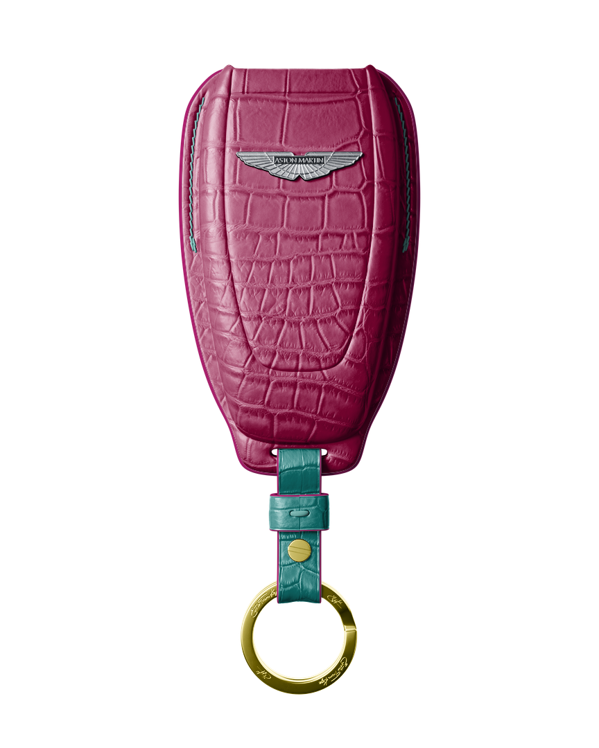 HOT PINK CROCODILE KEY COVER FOR ASTON MARTIN - CUSTOMIZE YOURS