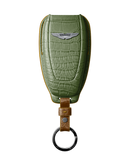 OLIVE GREEN CROCODILE KEY COVER FOR ASTON MARTIN - CUSTOMIZE YOURS