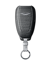 MATTE BLACK CROCODILE KEY COVER FOR ASTON MARTIN - CUSTOMIZE YOURS