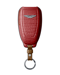 MATTE RED CROCODILE KEY COVER FOR ASTON MARTIN - CUSTOMIZE YOURS