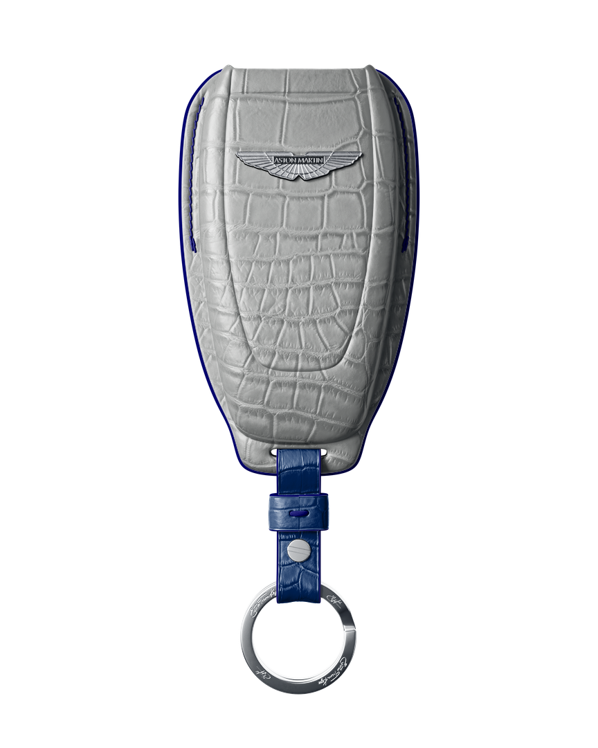 PEARL WHITE CROCODILE KEY COVER FOR ASTON MARTIN - CUSTOMIZE YOURS