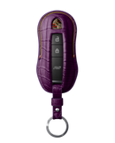 PURPLE CROCODILE KEY COVER FOR PORSCHE - CUSTOMIZE YOURS