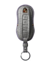 PEARL WHITE CROCODILE KEY COVER FOR PORSCHE - CUSTOMIZE YOURS