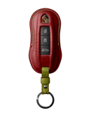 MATTE RED CROCODILE KEY COVER FOR PORSCHE - CUSTOMIZE YOURS