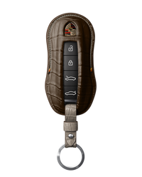 DARK BROWN CROCODILE KEY COVER FOR PORSCHE - CUSTOMIZE YOURS