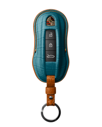 TURQUOISE CROCODILE KEY COVER FOR PORSCHE - CUSTOMIZE YOURS