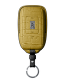 YELLOW CROCODILE KEY COVER FOR ROLLS ROYCE - CUSTOMIZE YOURS