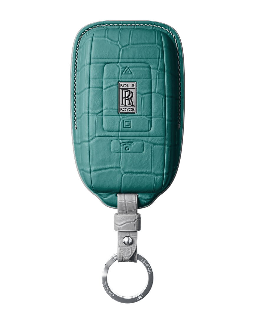 TIFFANY BLUE CROCODILE KEY COVER FOR ROLLS ROYCE - CUSTOMIZE YOURS