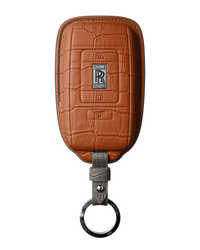 TAN ORANGE CROCODILE KEY COVER FOR ROLLS ROYCE - CUSTOMIZE YOURS