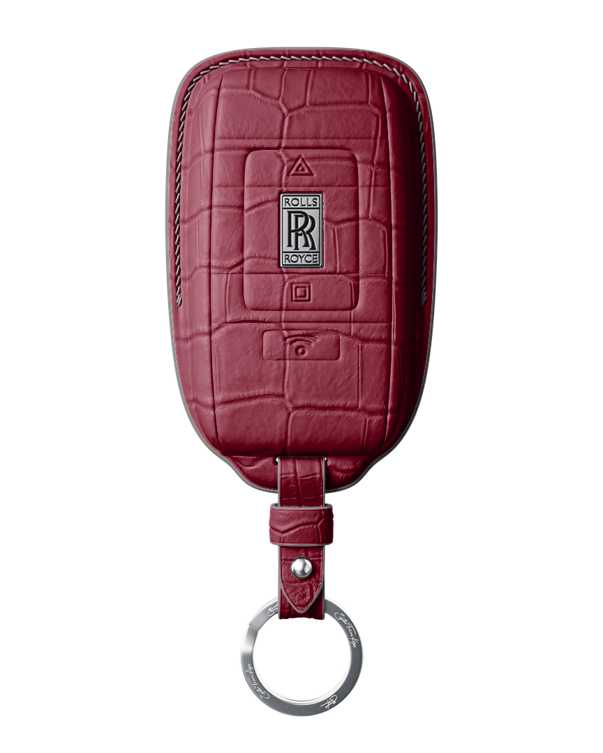 BORDEAUX CROCODILE KEY COVER FOR ROLLS ROYCE - CUSTOMIZE YOURS