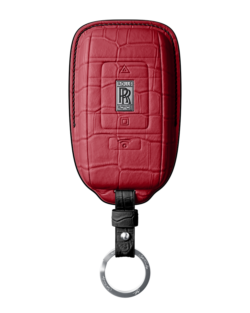 RED CROCODILE KEY COVER FOR ROLLS ROYCE - CUSTOMIZE YOURS