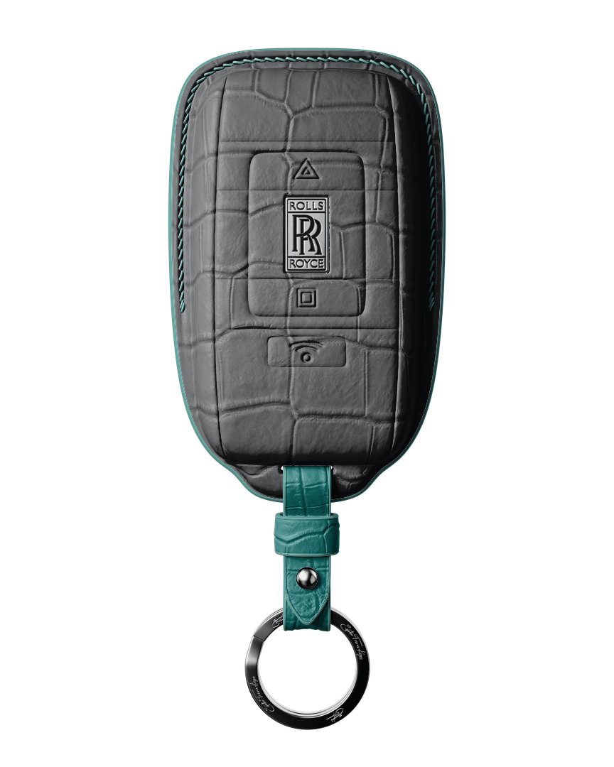 MATTE BLACK CROCODILE KEY COVER FOR ROLLS ROYCE - CUSTOMIZE YOURS