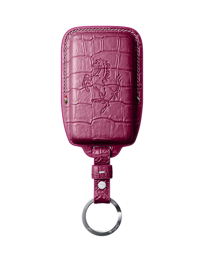 HOT PINK CROCODILE KEY COVER FOR FERRARI - CUSTOMIZE YOURS