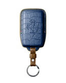 NAVY BLUE CROCODILE KEY COVER FOR FERRARI - CUSTOMIZE YOURS
